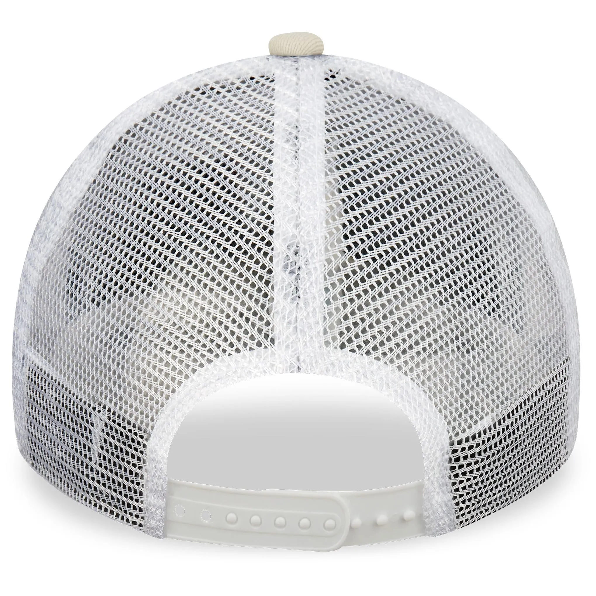New Era New York Yankees MLB League Essential A-Frame Adjustable Trucker Hat - Beige Bianco - immagine 4