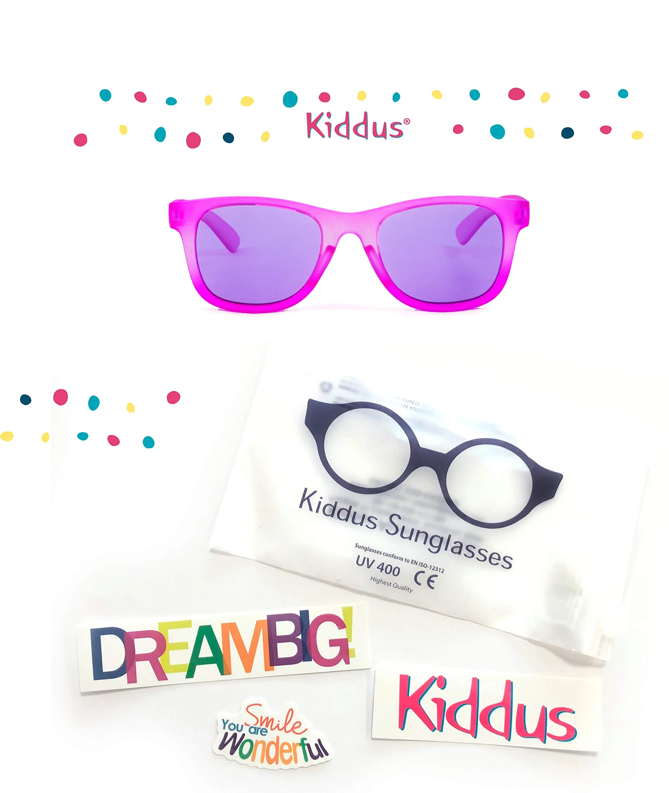 Kiddus Occhiali da Sole Polarizzati per Bambino e Bambina 4-7 Anni, UV400 CAT3 - immagine 3