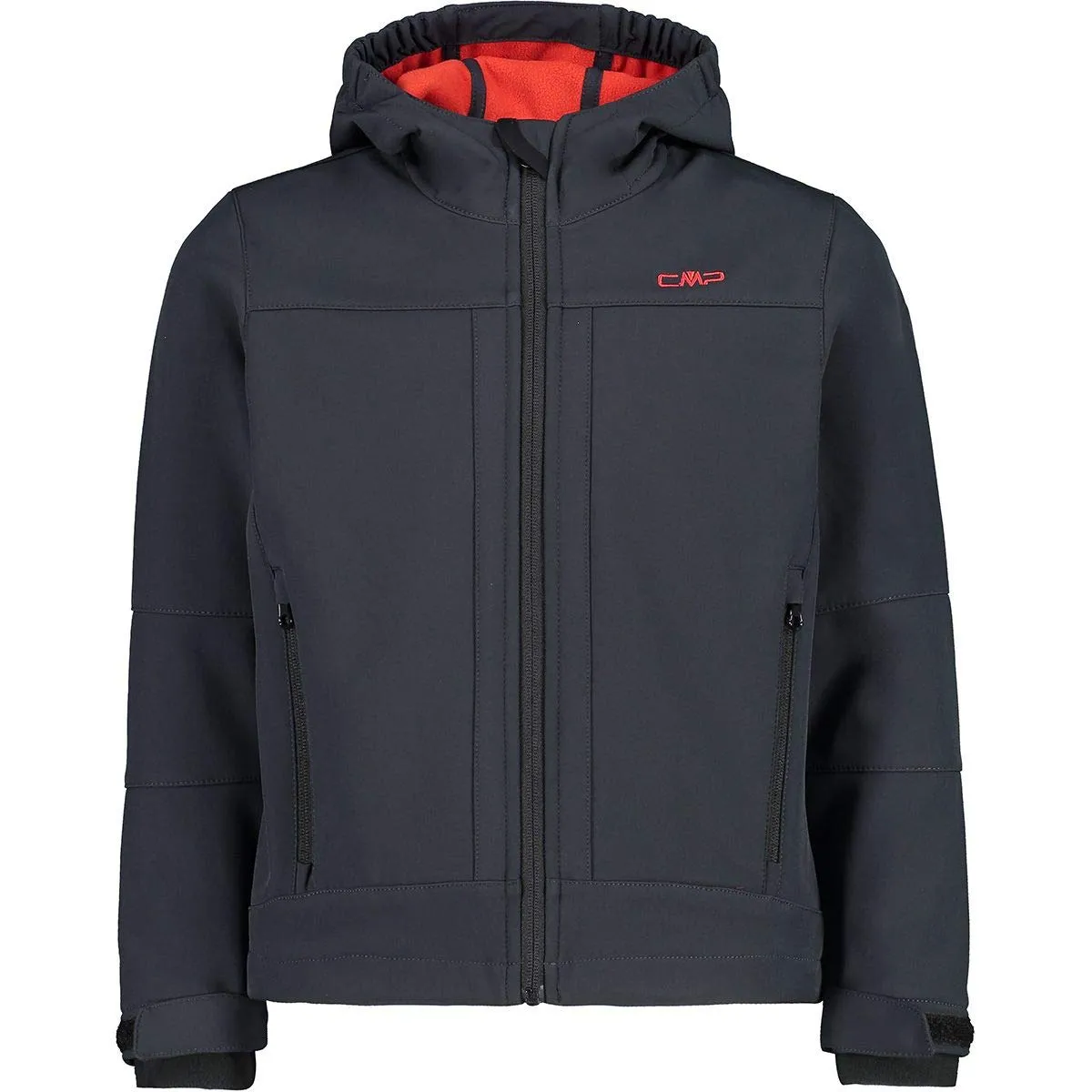 CMP Kid Jacket Fix Hood, Boy, Antracite-Ferrari, 92 - immagine 2