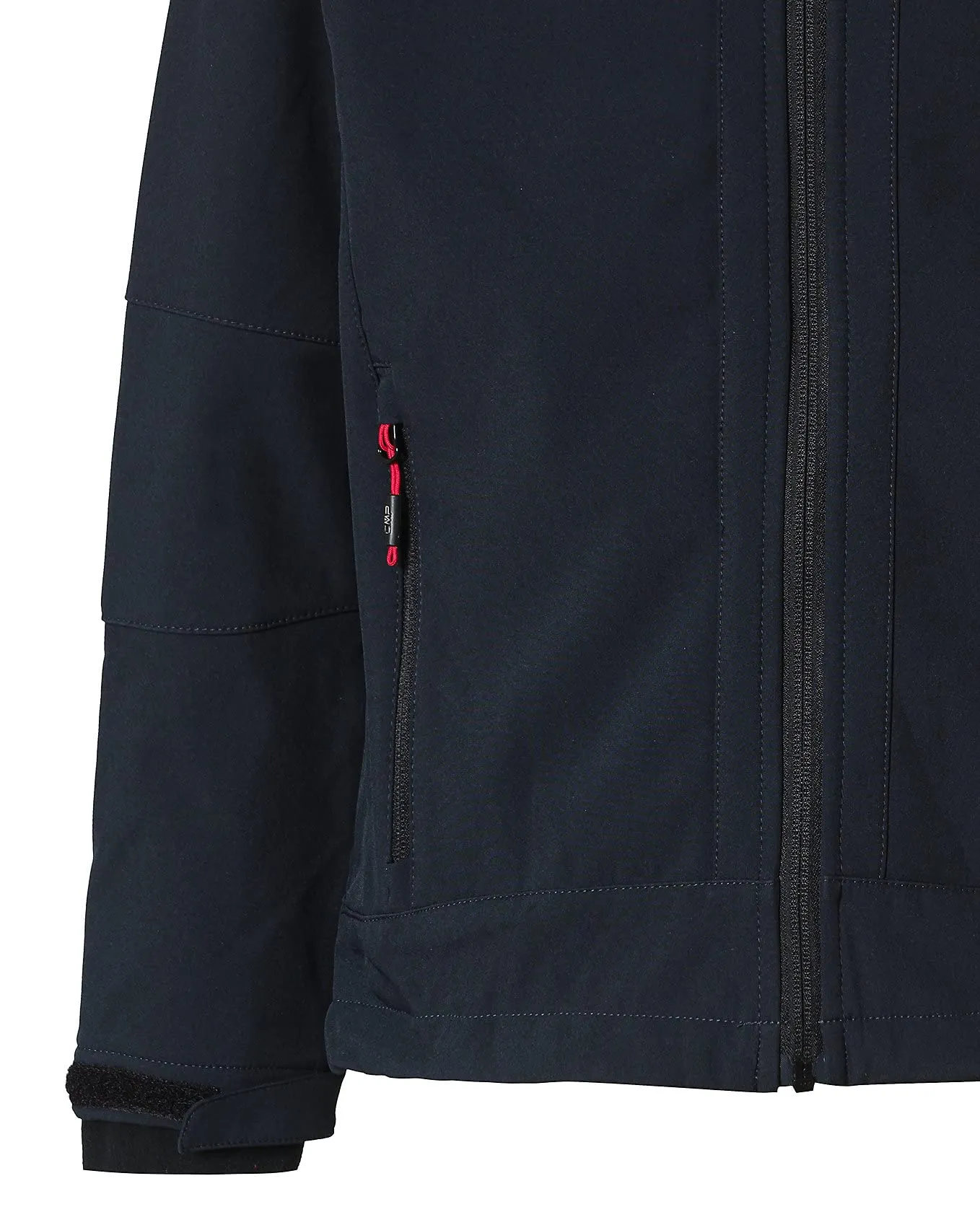 CMP Kid Jacket Fix Hood, Boy, Antracite-Ferrari, 92 - immagine 4