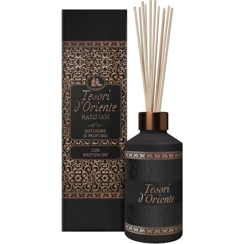 Tesori d'Oriente Diffusore Hammam con Bastoncini, Gelsomino e Fiori d'Arancio, 200ml - immagine 1