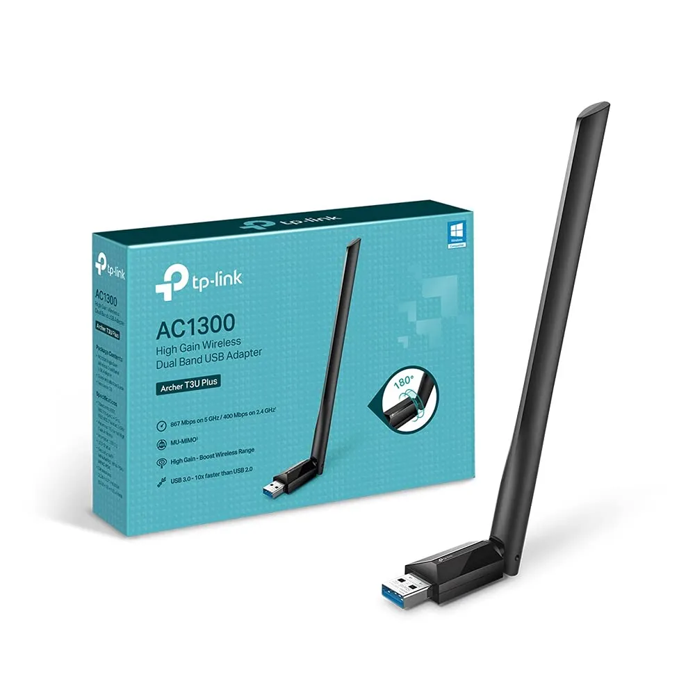 TP-Link Archer T3U Plus USB WiFi Adapter AC1300 High Gain - immagine 1