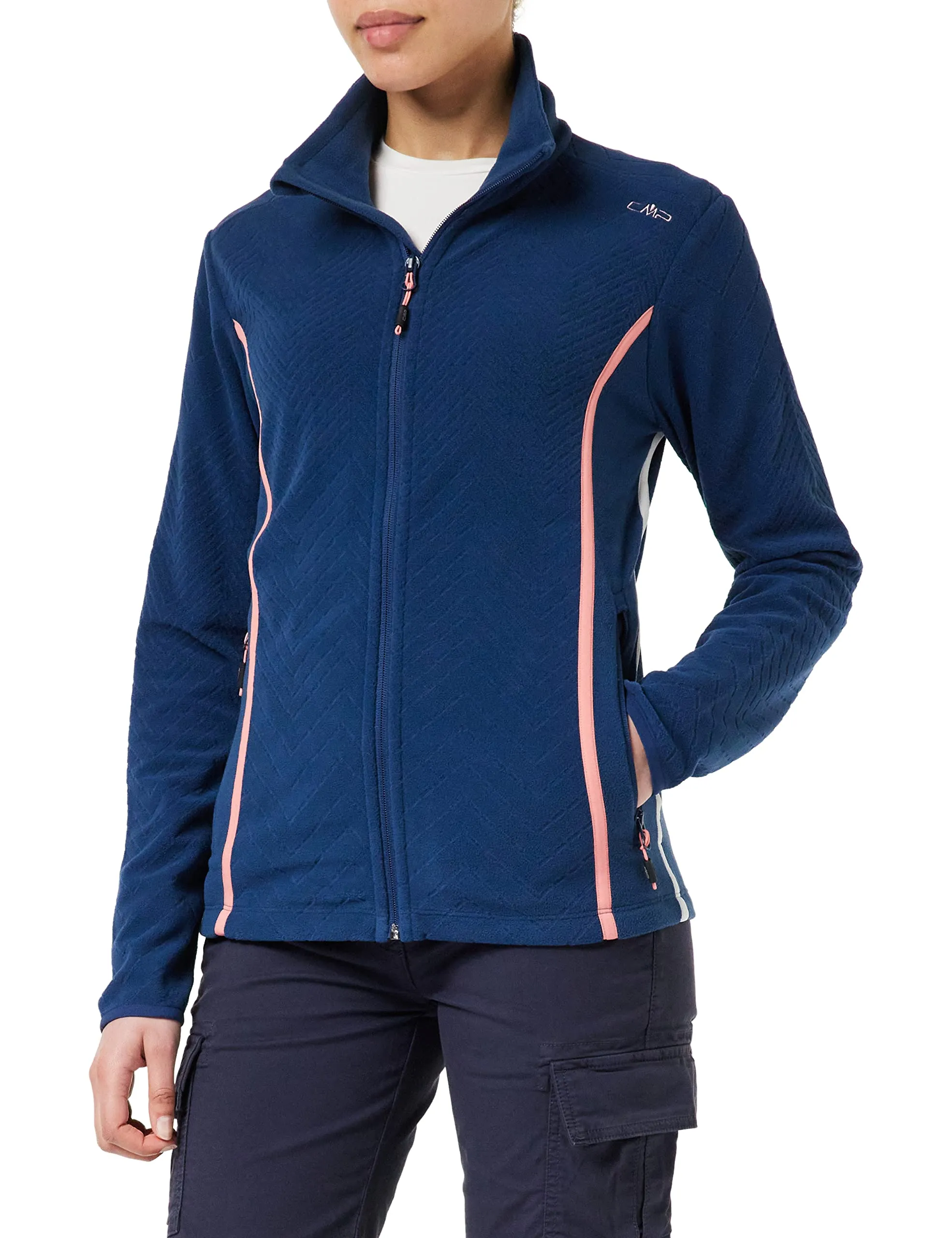 CMP 30G9846 Giacca in pile da donna, Blu, D48 - immagine 1