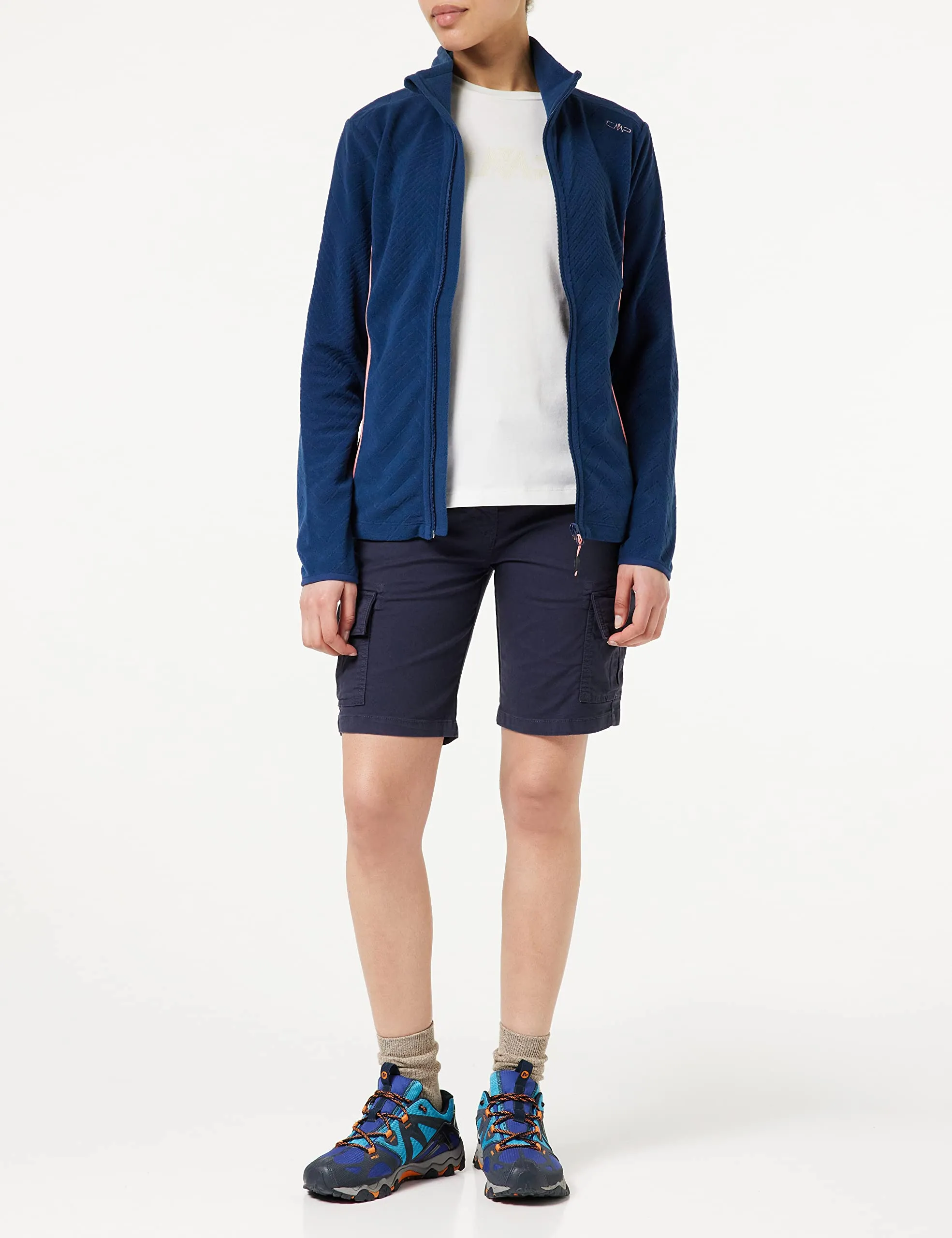 CMP 30G9846 Giacca in pile da donna, Blu, D48 - immagine 2