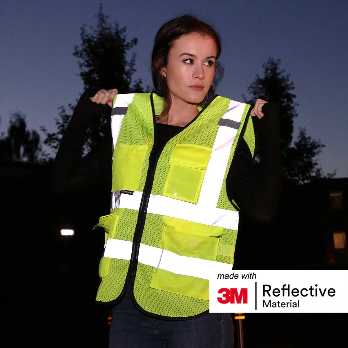 Salzmann Gilet ad alta visibilità riflettente - Giallo Rete - XS - immagine 2