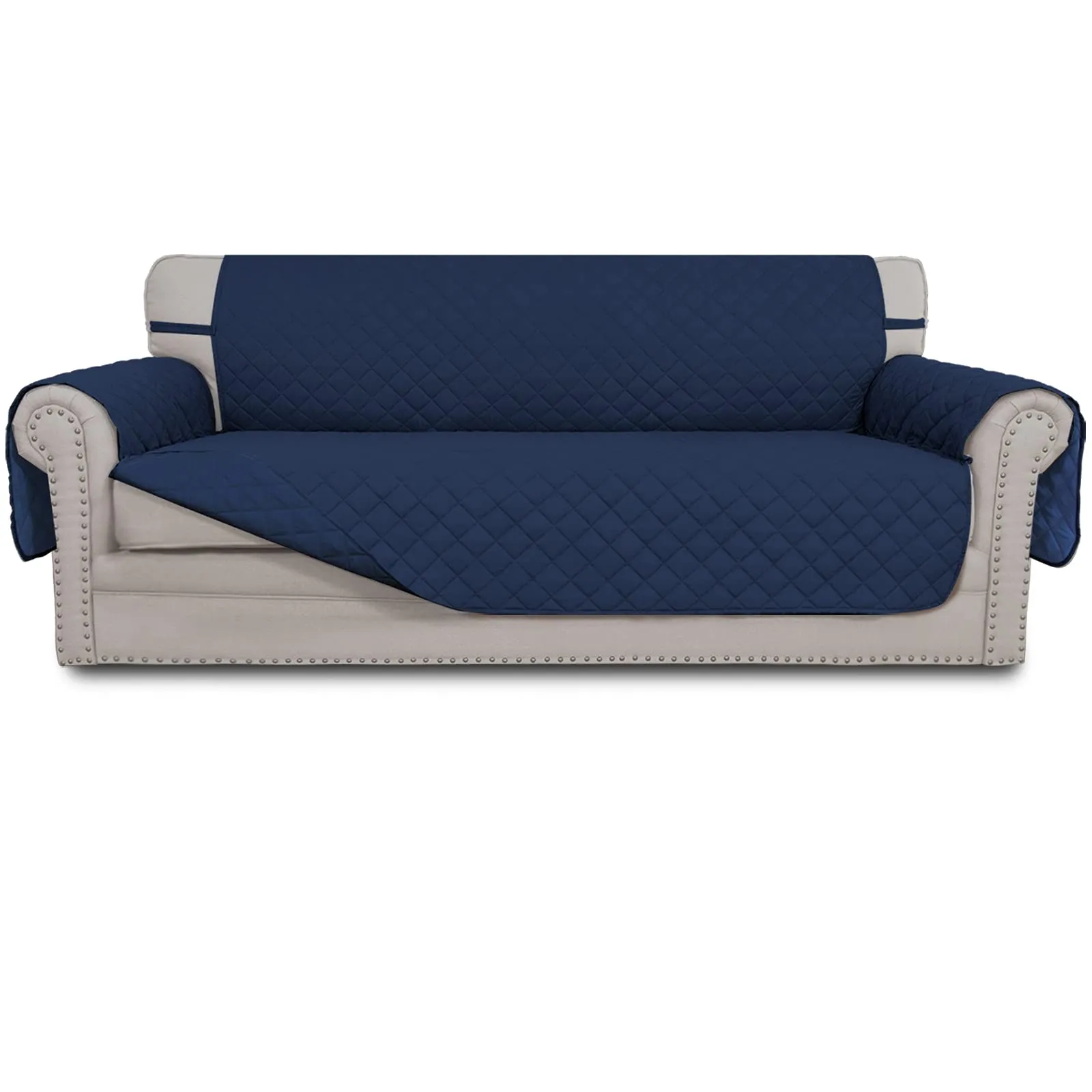 Easy-Going Copridivano Reversibile Impermeabile per Divano a 3 Cuscini, Blu Navy - immagine 1