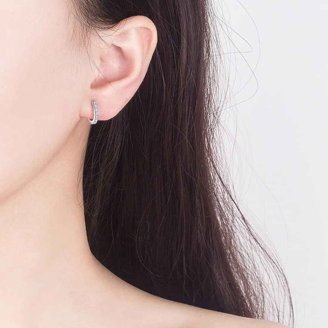 LuLiyLdJ Orecchini a cerchio in argento da donna, 3 paia, 10 mm, ipoallergenici - immagine 7