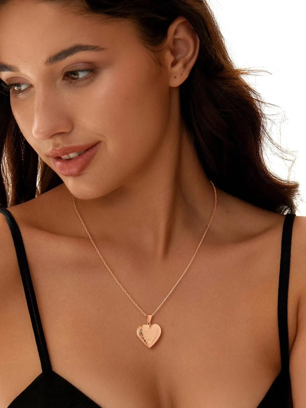 U7 Collana con Foto Personalizzata Cuore Oro Rosa Acciaio Inossidabile - immagine 3