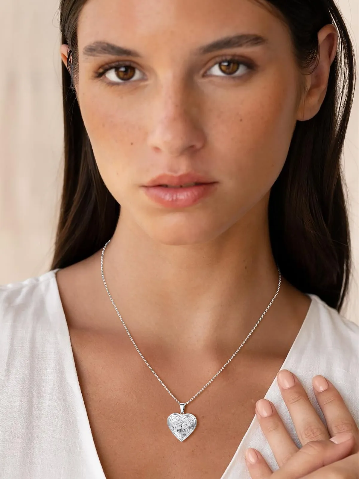 U7 Collana con Foto Personalizzata Cuore Apribile in Acciaio Inossidabile - immagine 3