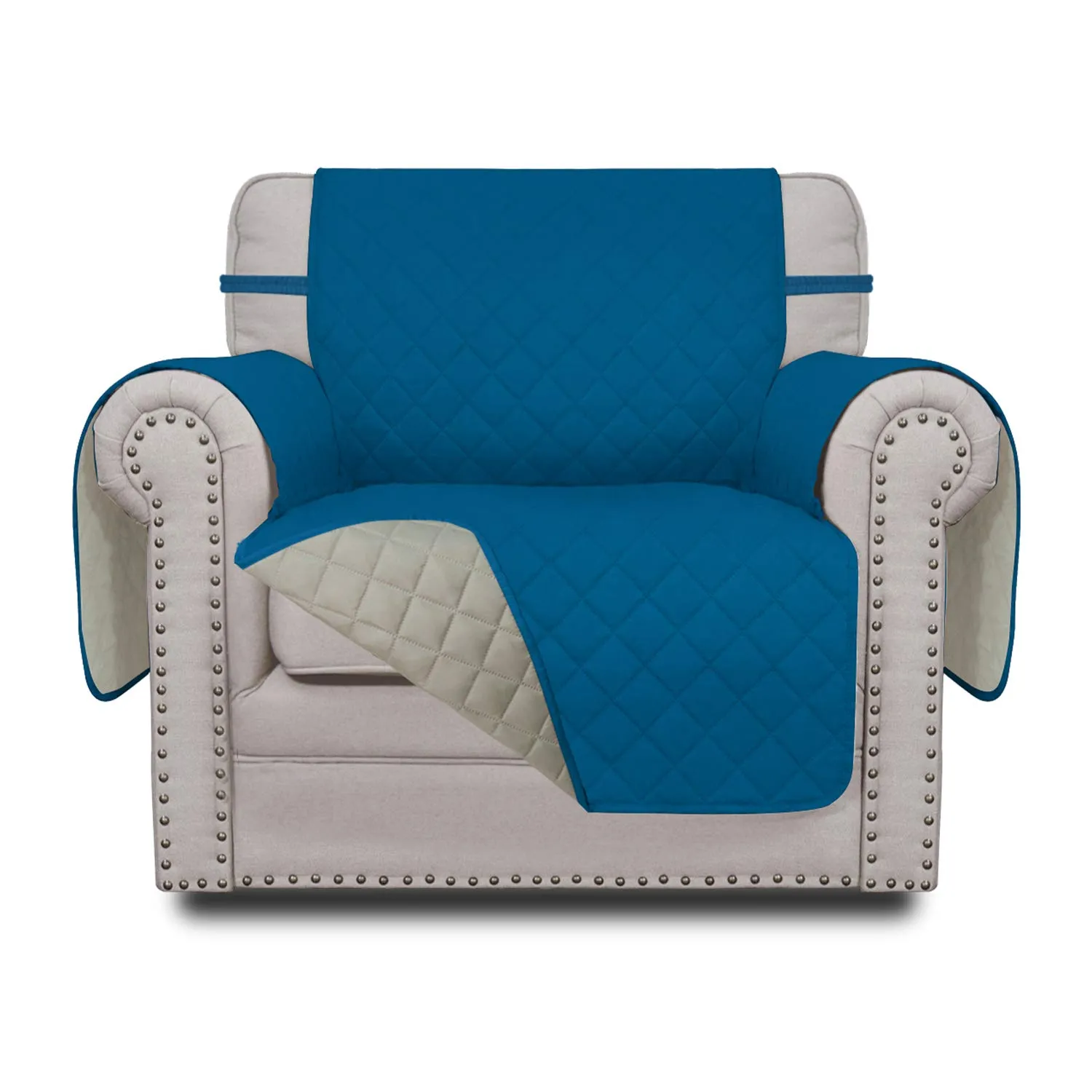 Easy-Going Fodera Reversibile Protettiva per Poltrona, Resistente all'Acqua, Blu - immagine 1