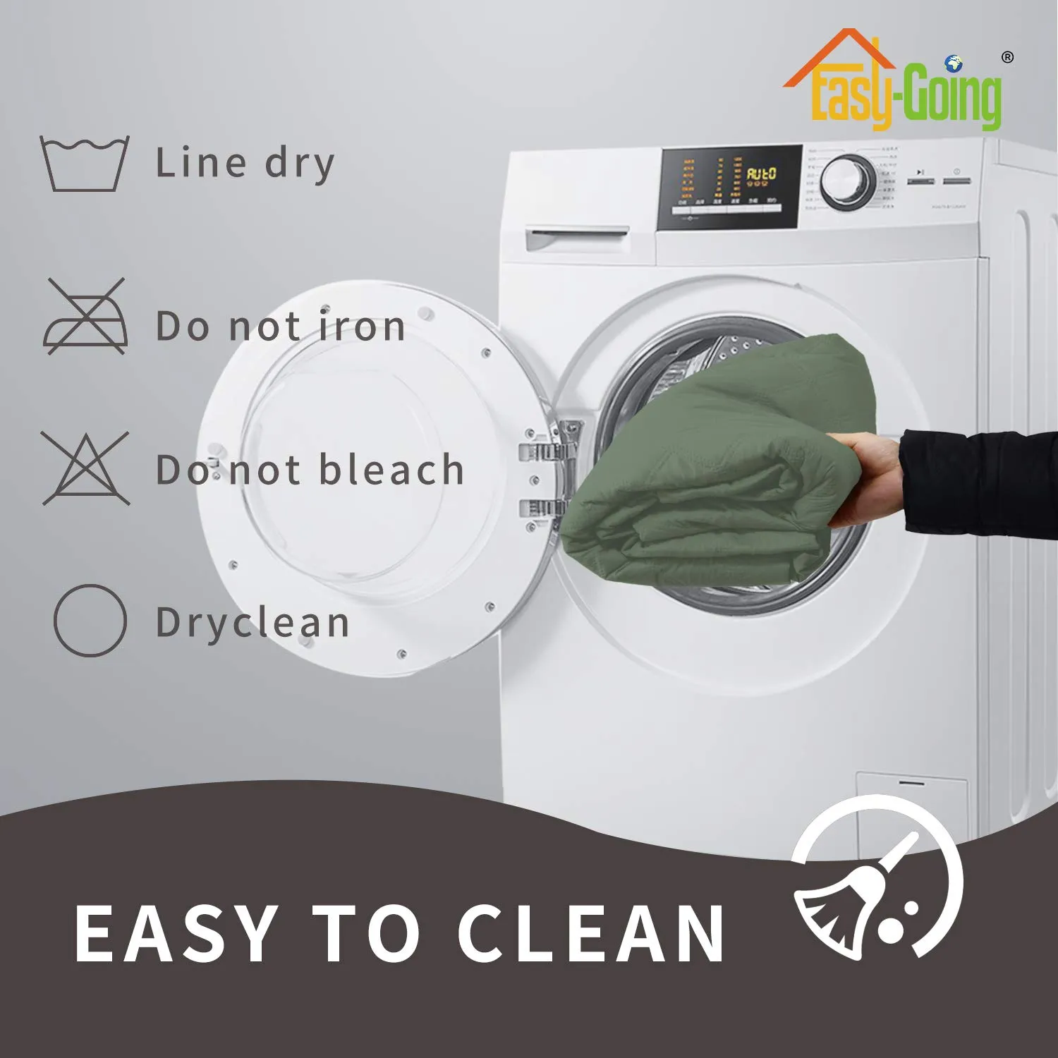 Easy-Going Copridivano Impermeabile Antiscivolo per Animali Domestici e Bambini, Lavabile, Verde Grigiastro - immagine 7
