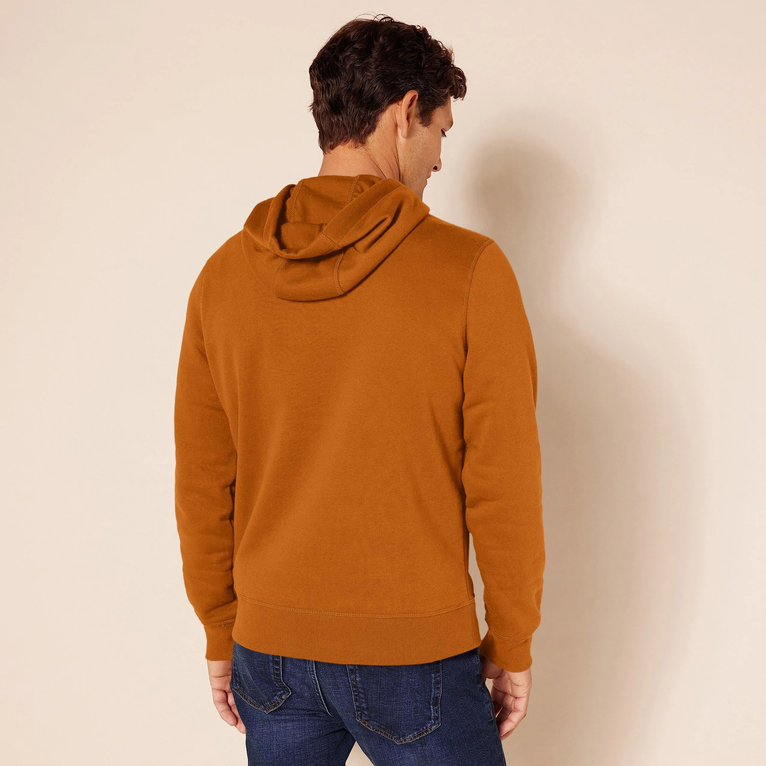 Amazon Essentials Felpa con Cappuccio Uomo, Arancio Ruggine, S - immagine 3