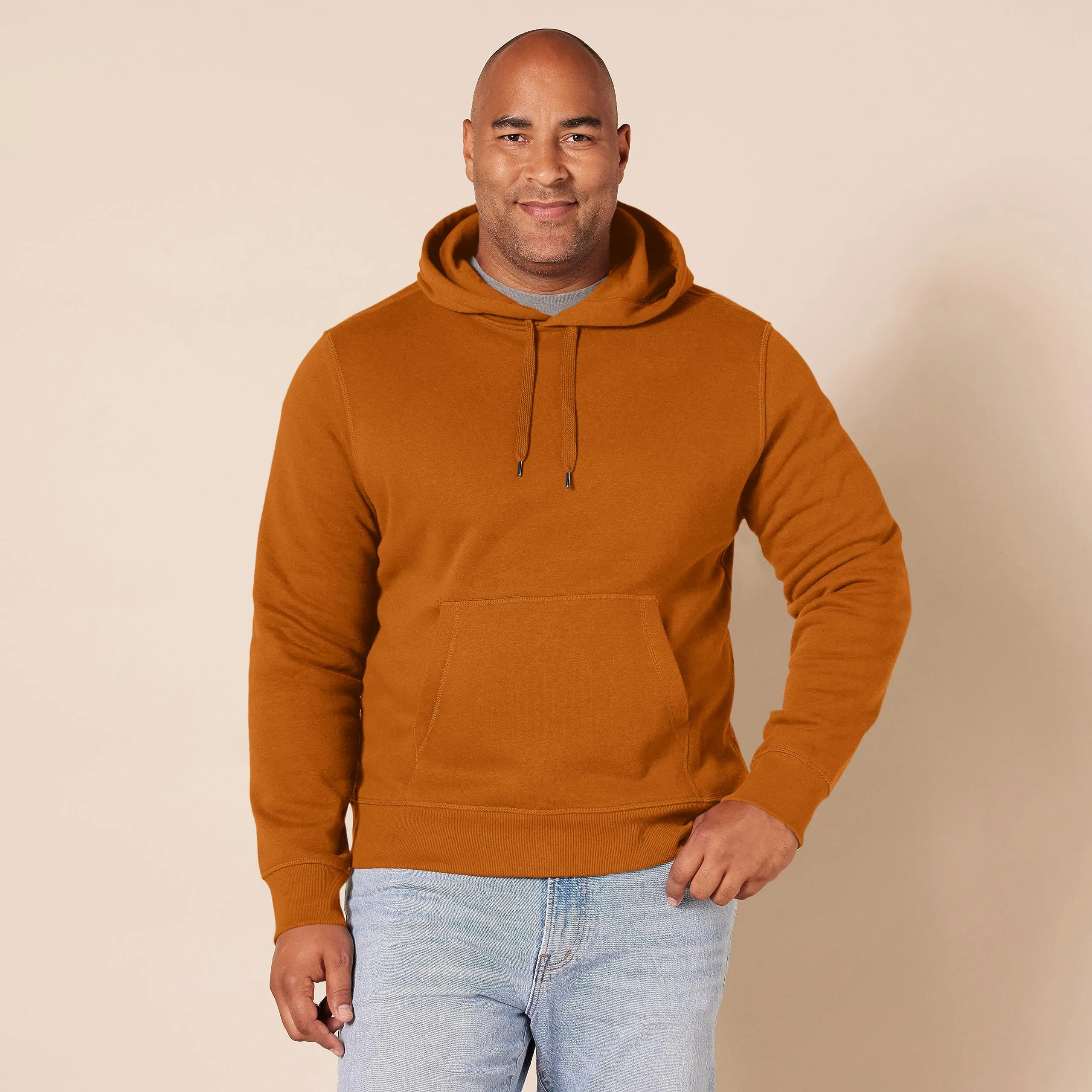 Amazon Essentials Felpa con Cappuccio Uomo, Arancio Ruggine, S - immagine 6