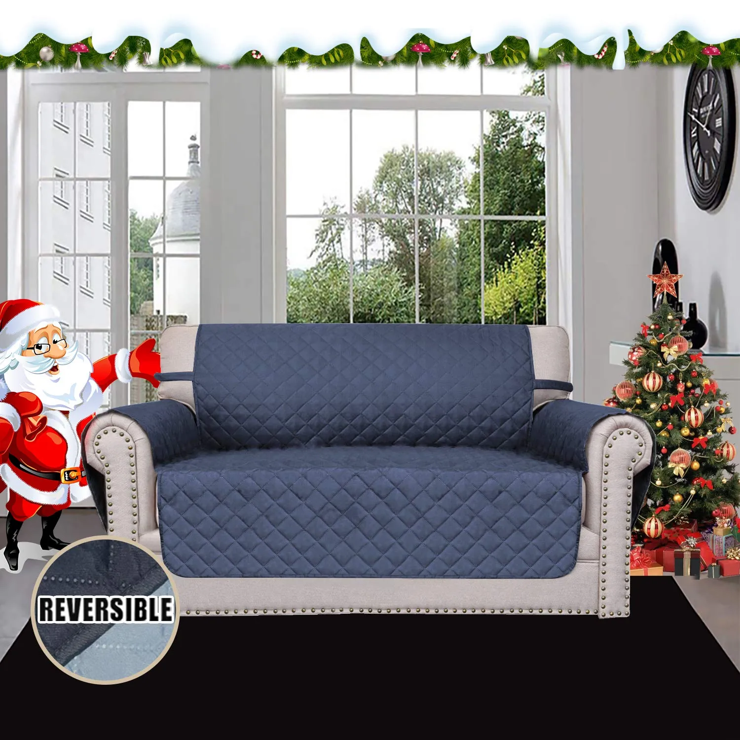 Easy-Going Copridivano Reversibile Loveseat Impermeabile per Cani, Blu Scuro/Azzurro - immagine 2