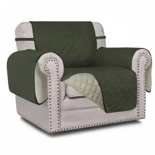 Easy-Going Copridivano Reversibile Resistente all'Acqua per Sedia, Verde Militare - immagine 10