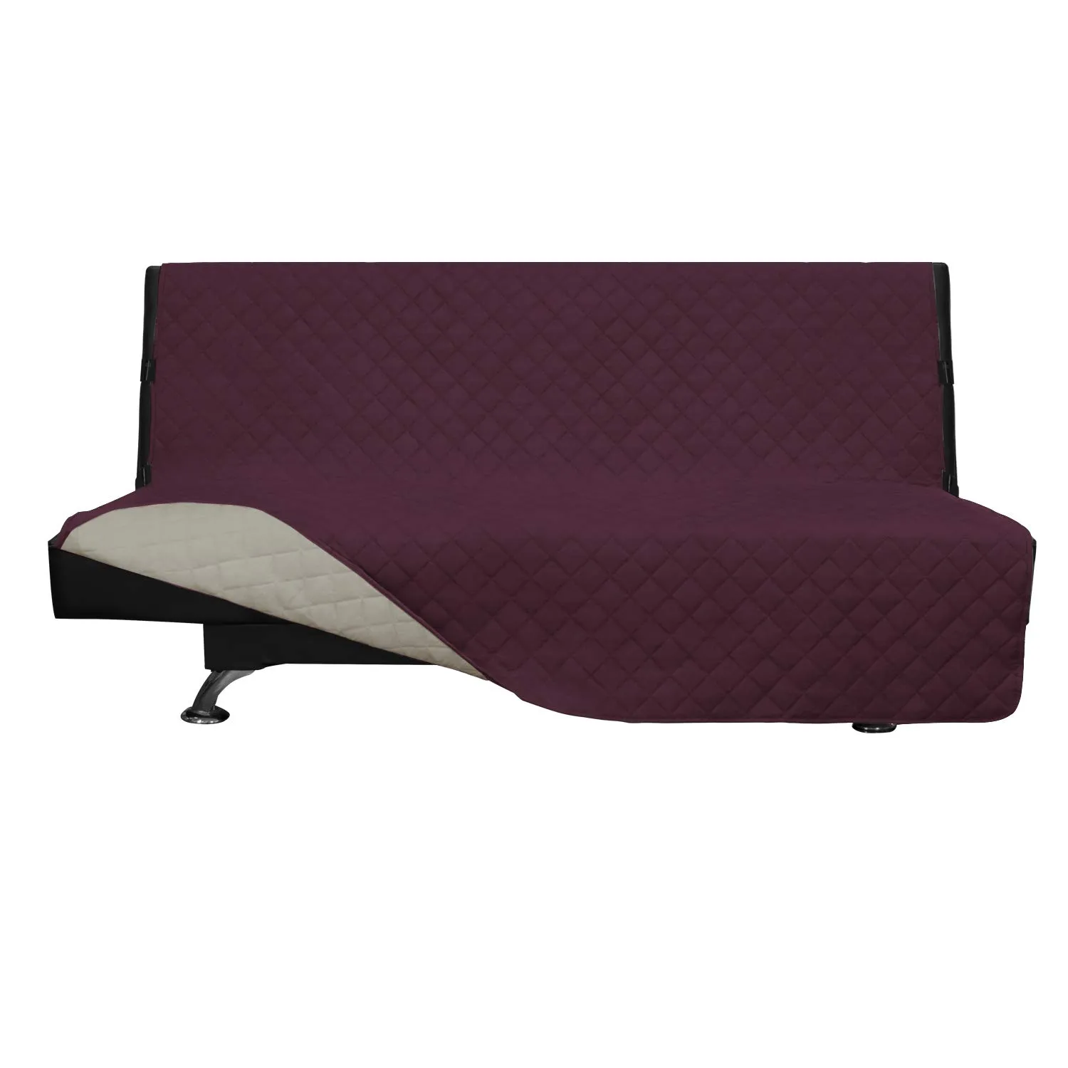 Easy-Going Copridivano Reversibile per Futon Grande, Color Vinaccia - immagine 1