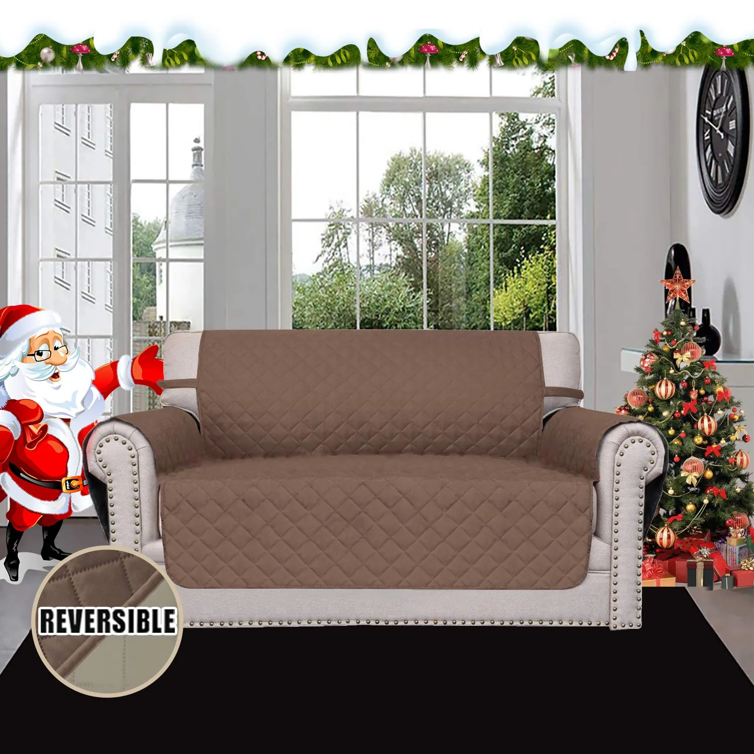 Easy-Going Copridivano Reversibile Loveseat Impermeabile per Cani, Marrone/Beige - immagine 2