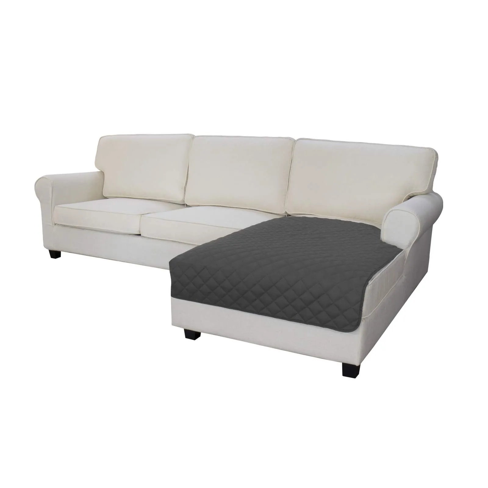 Easy-Going Copridivano a forma di L, 106,7 x 132 cm, Rettangolare, Reversibile, Grigio Scuro/Grigio Scuro - immagine 1
