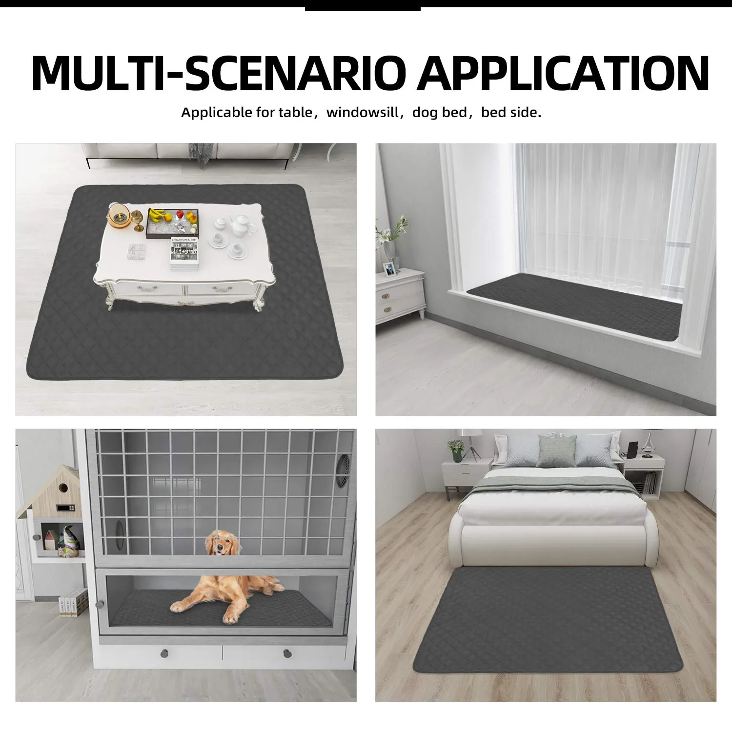 Easy-Going Copridivano a forma di L, 106,7 x 132 cm, Rettangolare, Reversibile, Grigio Scuro/Grigio Scuro - immagine 3