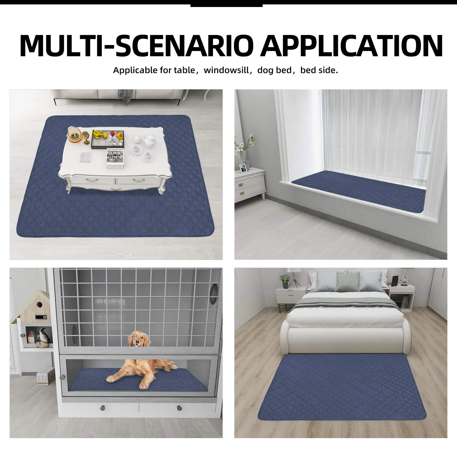 Easy-Going Copridivano a forma di L, 106,7 x 172,7 cm, Rettangolare, Reversibile, Blu Scuro - immagine 3