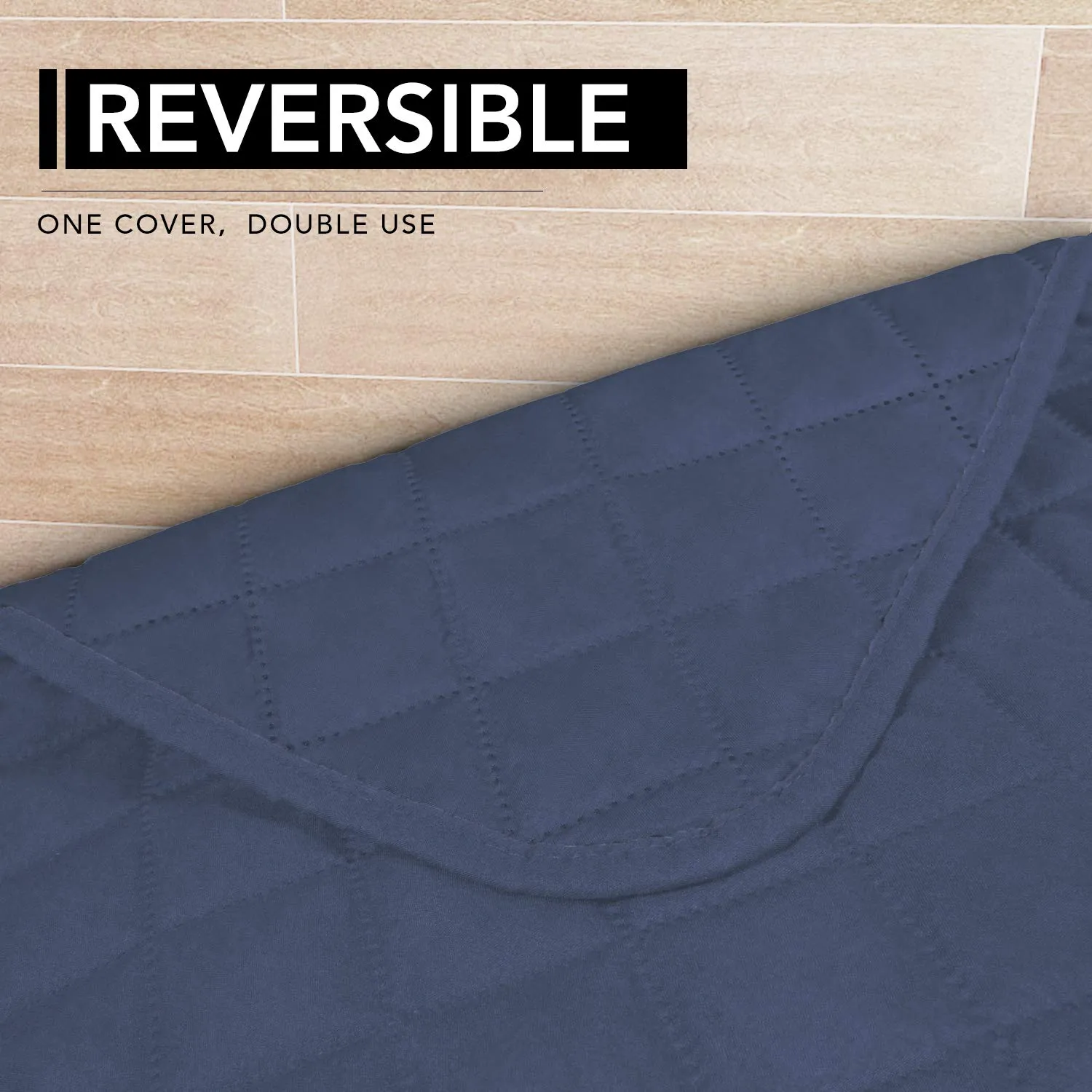 Easy-Going Copridivano a forma di L, 106,7 x 172,7 cm, Rettangolare, Reversibile, Blu Scuro - immagine 4
