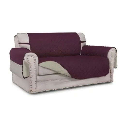 Easy-Going Copridivano Reversibile Loveseat Impermeabile per Cani con Bastoncini in Schiuma e Cinghie Elastiche, Vinaccia/Beige - immagine 10