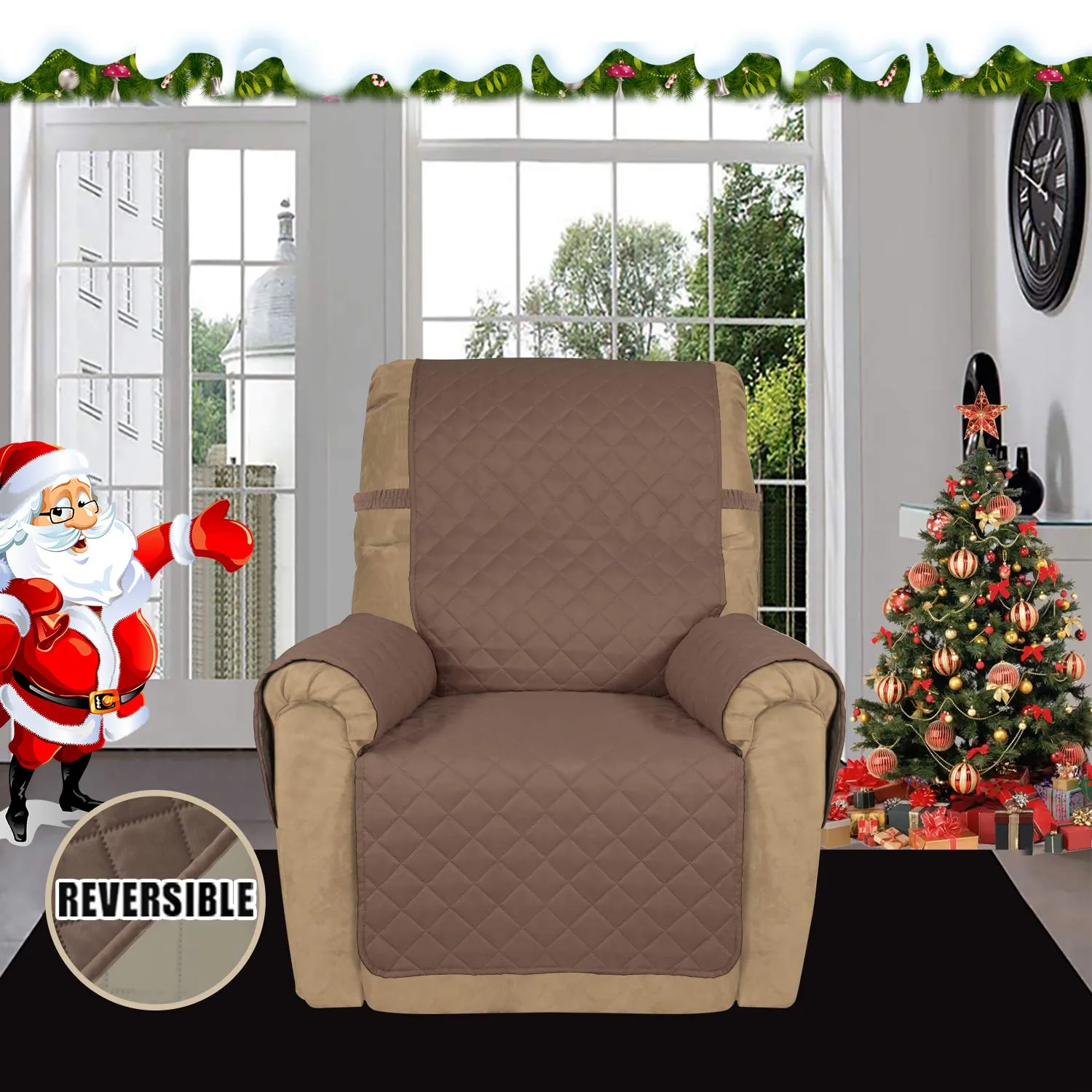Easy-Going Copridivano Reclinabile Reversibile Impermeabile, Marrone/Beige (45,7-51 cm) - immagine 2