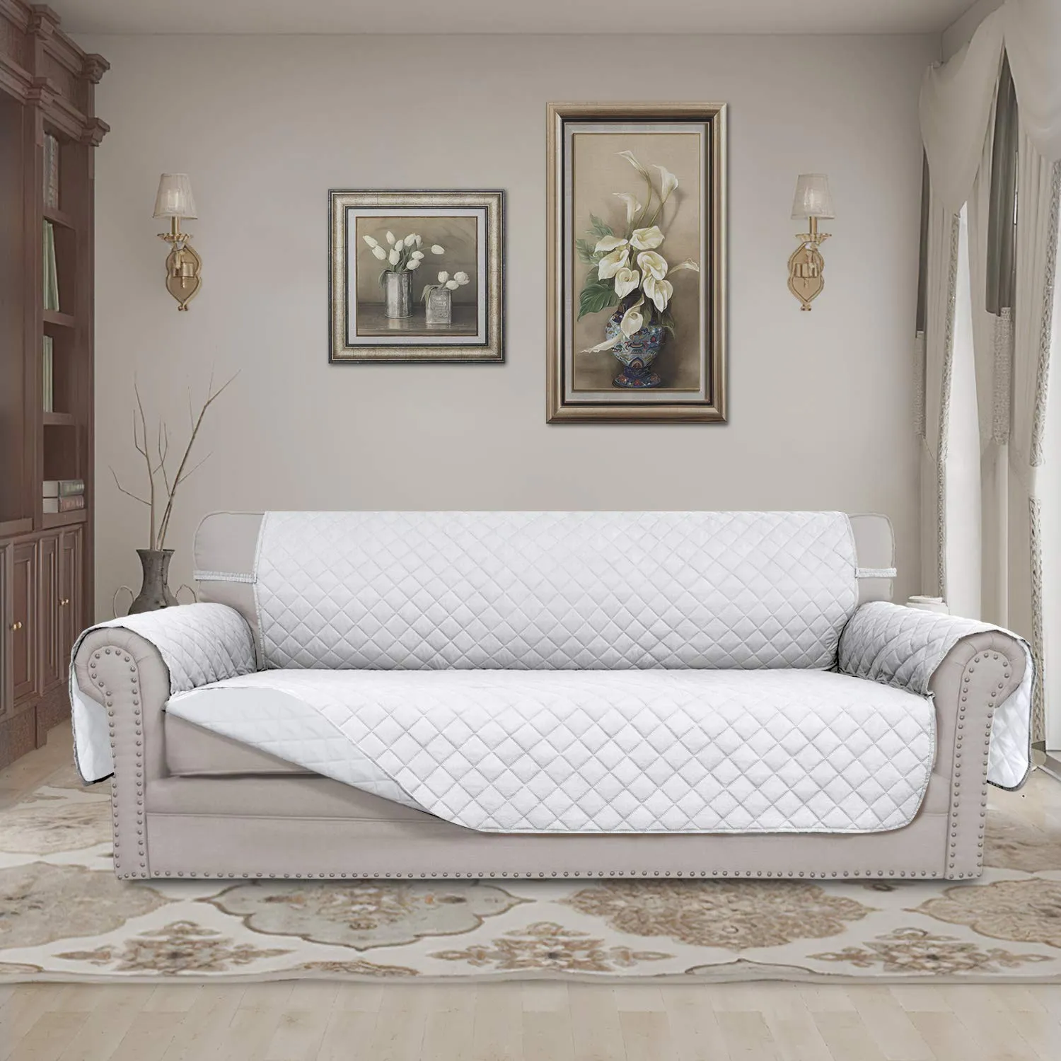 Easy-Going Copridivano Reversibile Oversize Impermeabile Bianco/Bianco - immagine 2
