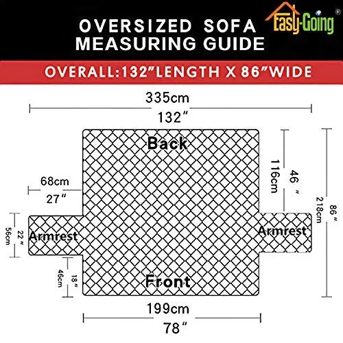 Easy-Going Copridivano Reversibile Oversize per Divano a 3 Cuscini, Impermeabile per Animali Domestici, Caffè/Avorio - immagine 7