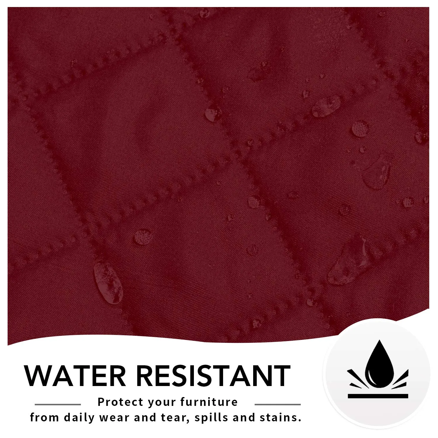 Easy-Going Copridivano Reversibile Oversize per Poltrona Reclinabile, Impermeabile, Rosso Natale/Avorio - immagine 4
