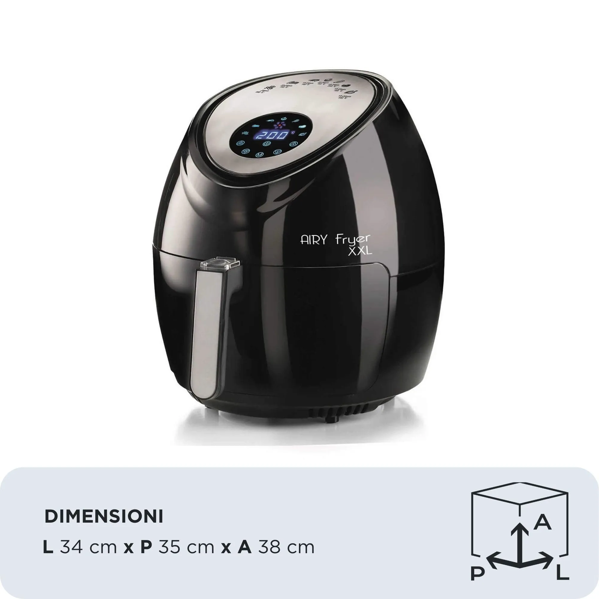 Ariete 4618 Airy Fryer XXL, 7 Litri, 1800 Watt, Nero - immagine 4