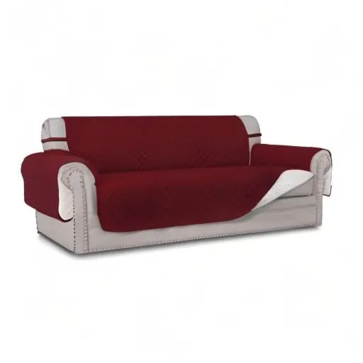 Easy-Going Copridivano Reversibile Oversize per Divano a 3 Cuscini, Impermeabile per Animali Domestici, Rosso Natale/Avorio - immagine 8
