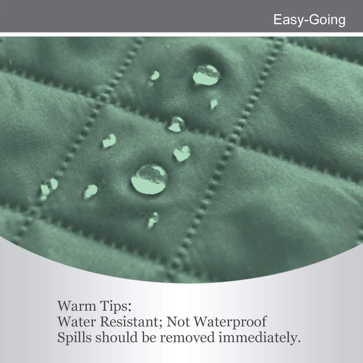 Easy-Going Copridivano Reversibile Oversize per Divano a 3 Cuscini, Impermeabile, Ciano/Avorio - immagine 4