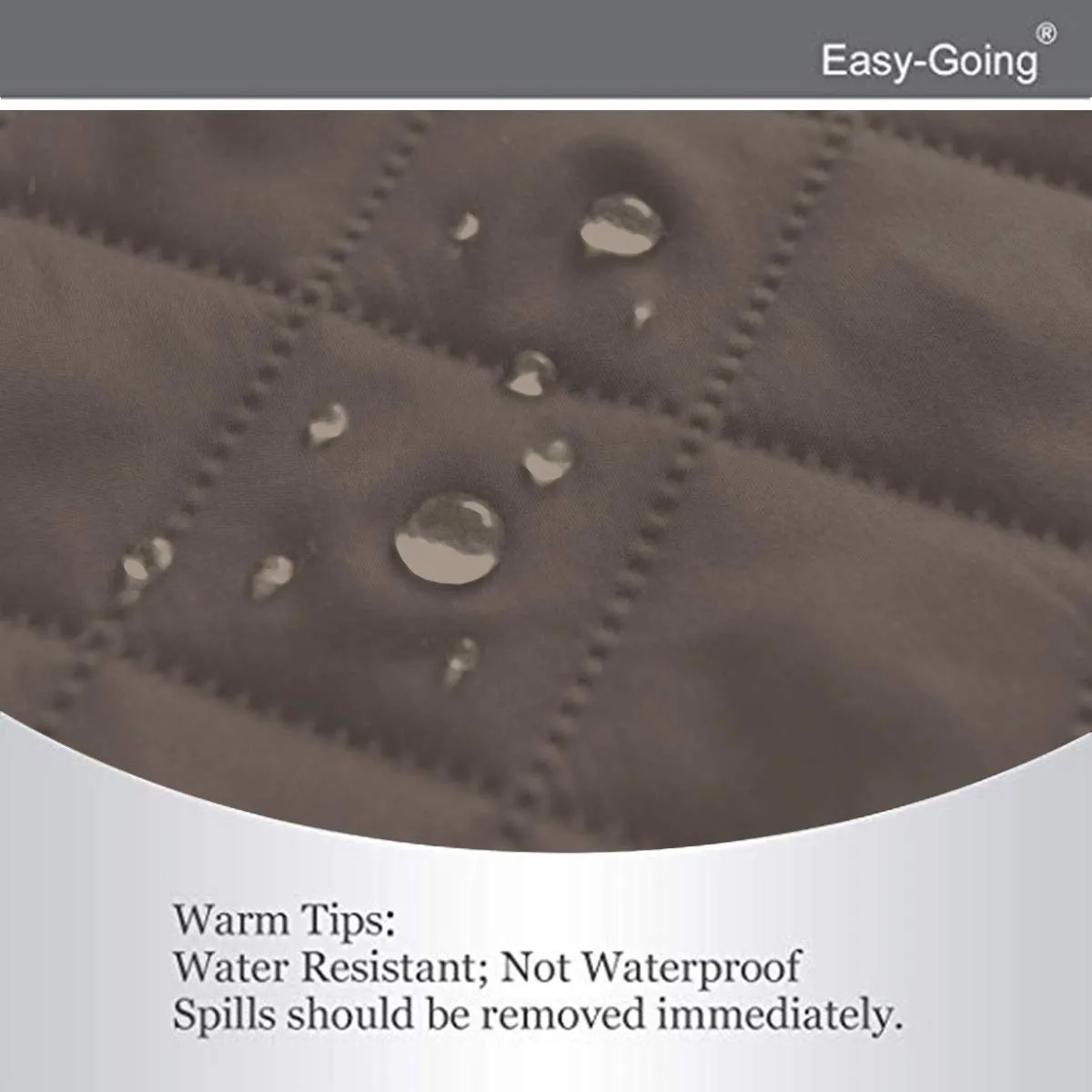 Easy-Going Copridivano Reversibile Impermeabile per Divano a 3 Cuscini, Tortora/Avorio - immagine 4