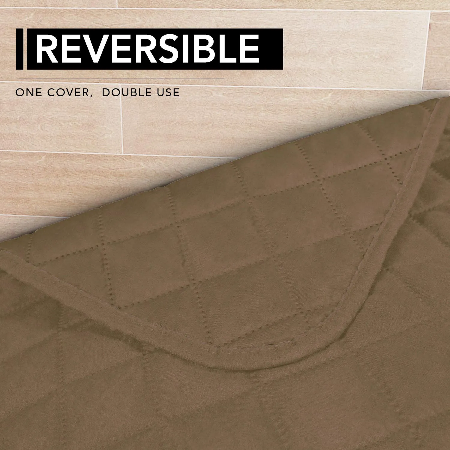 Easy-Going Copridivano a L, 106,7 x 132 cm, Rettangolare, Reversibile, Cammello/Cammello - immagine 4