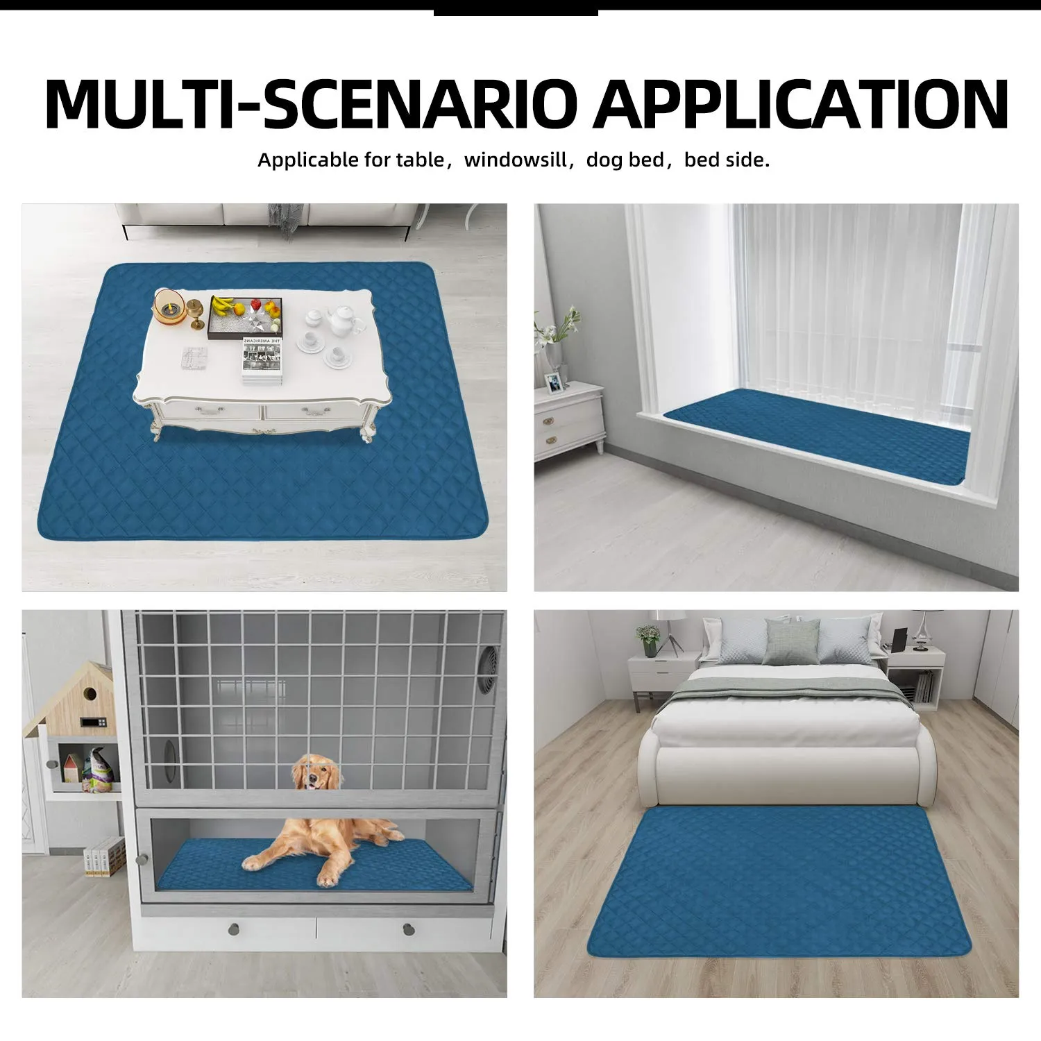Easy-Going Copridivano a L Reversibile, 106,7 x 132 cm, Blu Pavone - immagine 3