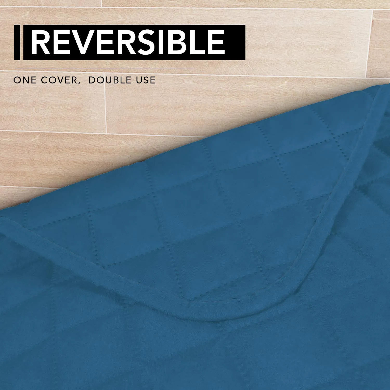 Easy-Going Copridivano a L Reversibile, 106,7 x 132 cm, Blu Pavone - immagine 4