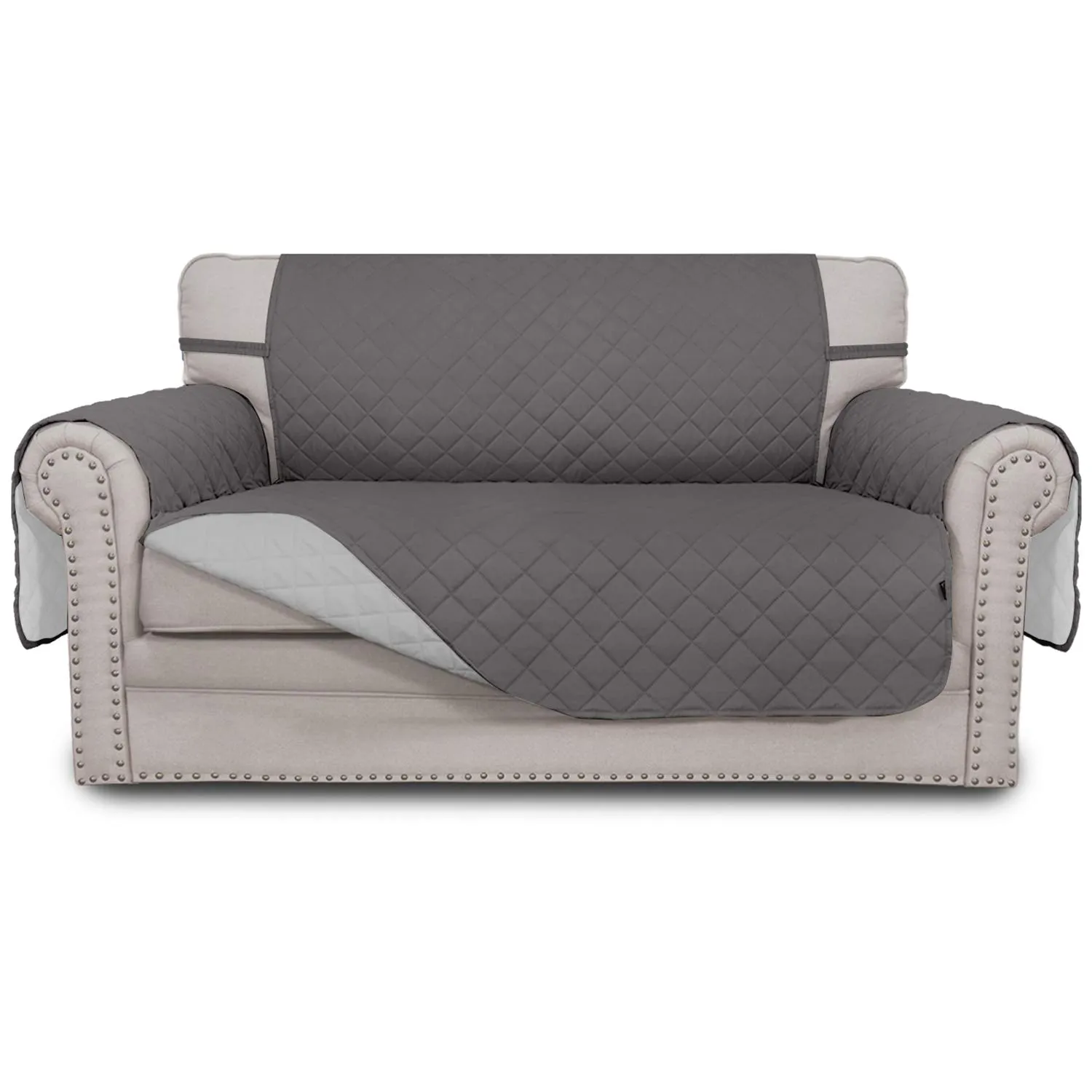 Easy-Going Copridivano Reversibile Loveseat Impermeabile per Cani e Bambini, Grigio/Grigio Chiaro - immagine 1