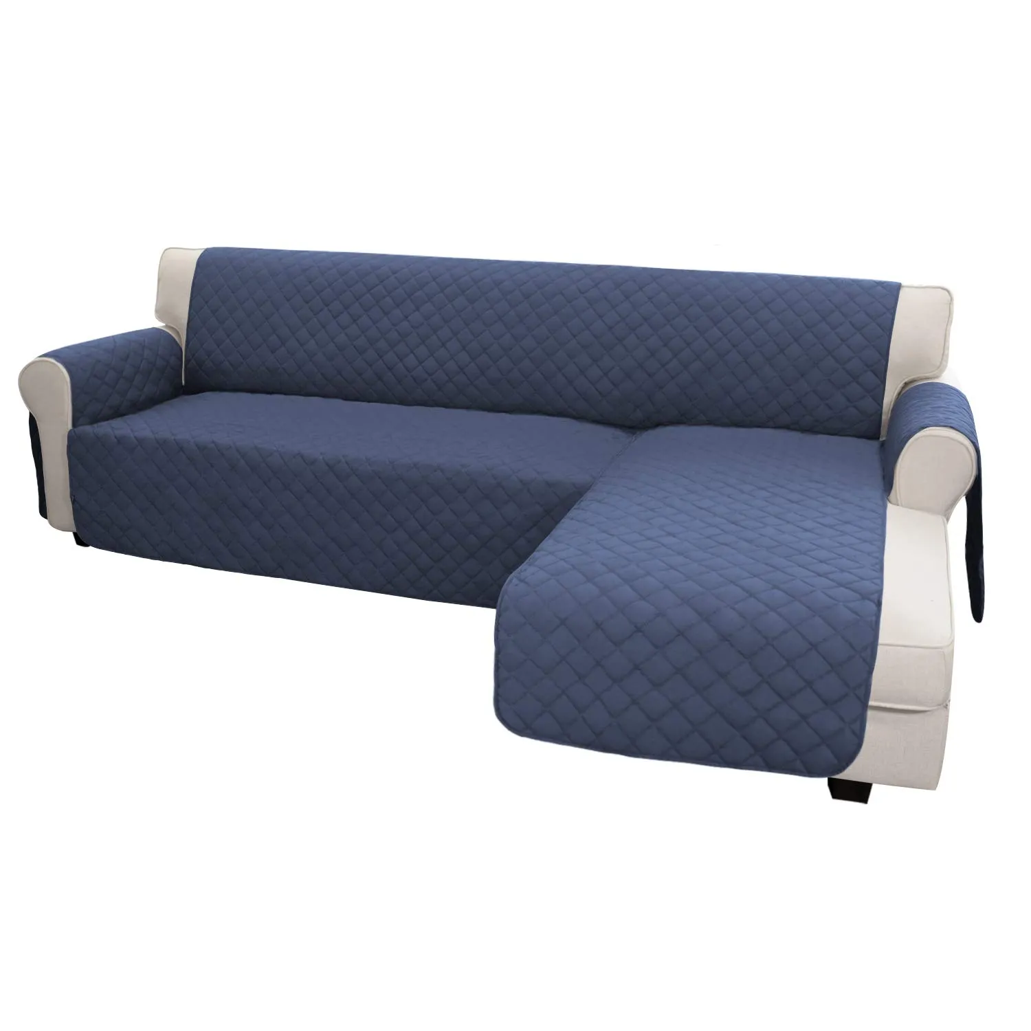 Easy-Going Copridivano a forma di L Componibile, S, Blu Scuro - immagine 1