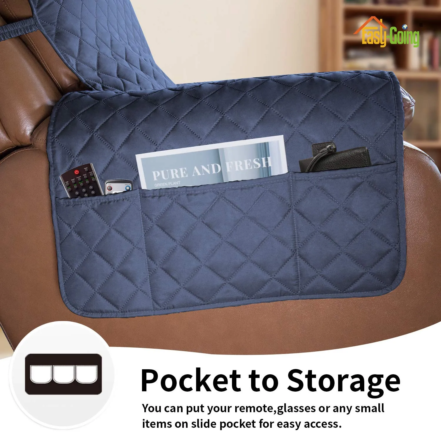 Easy-Going Copridivano Reversibile per Poltrona Reclinabile Extra Large - immagine 3