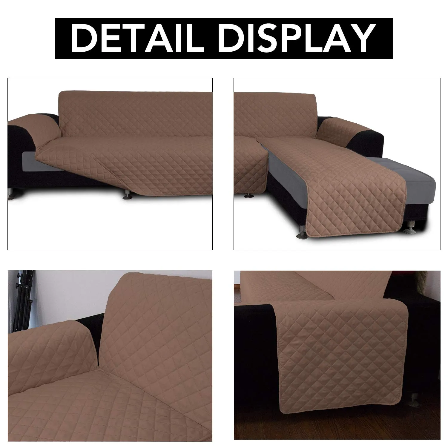 Easy-Going Copridivano a Forma di L per Divano Angolare e Chaise Lounge, Reversibile, Protezione per Mobili, Piccolo - immagine 3