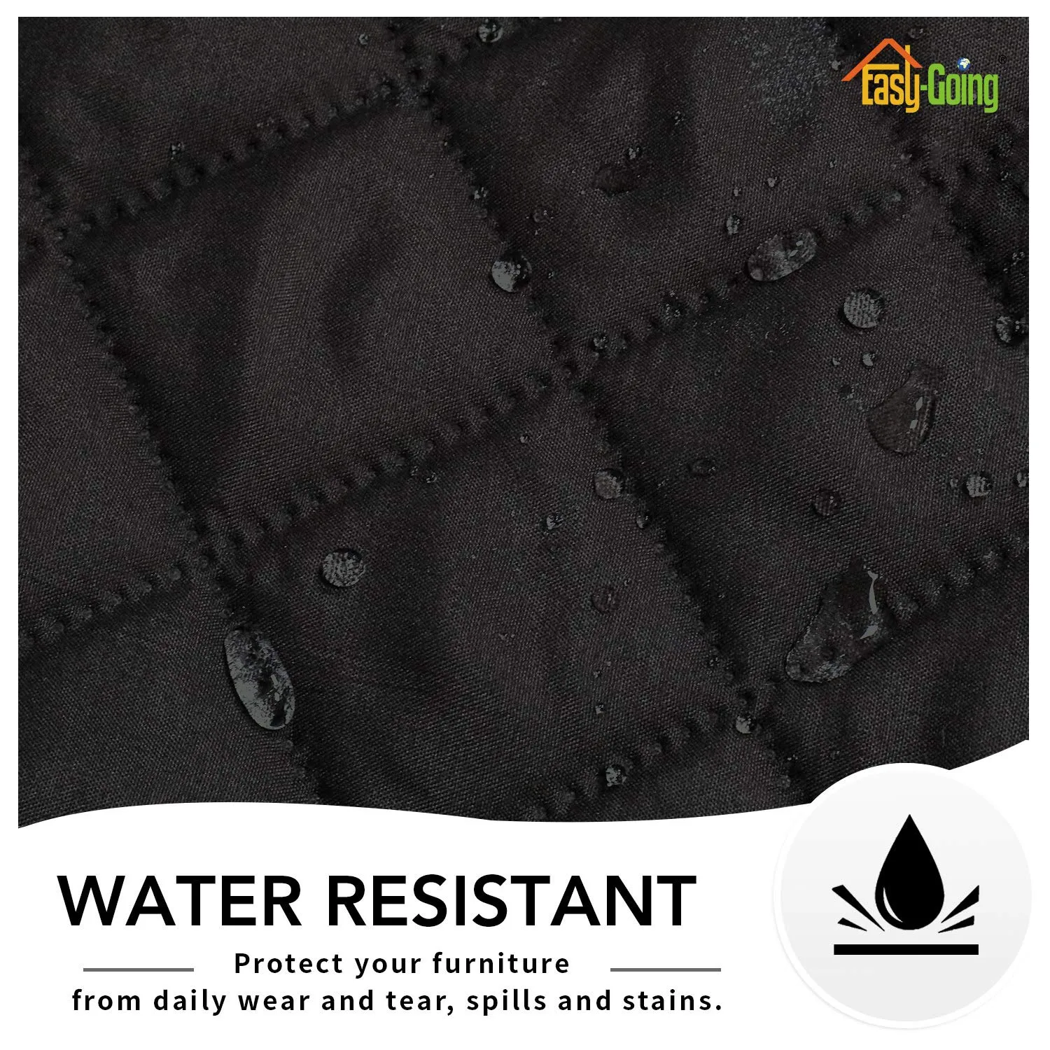 Easy-Going Fodera per Divano Reclinabile Oversize Reversibile Resistente all'Acqua con Cinghie Elastiche - immagine 4