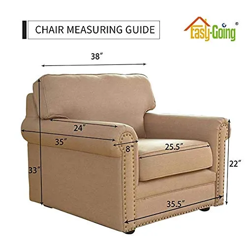 Easy-Going Copridivano Reversibile per Poltrona Piccola, Cammello/Avorio - immagine 7