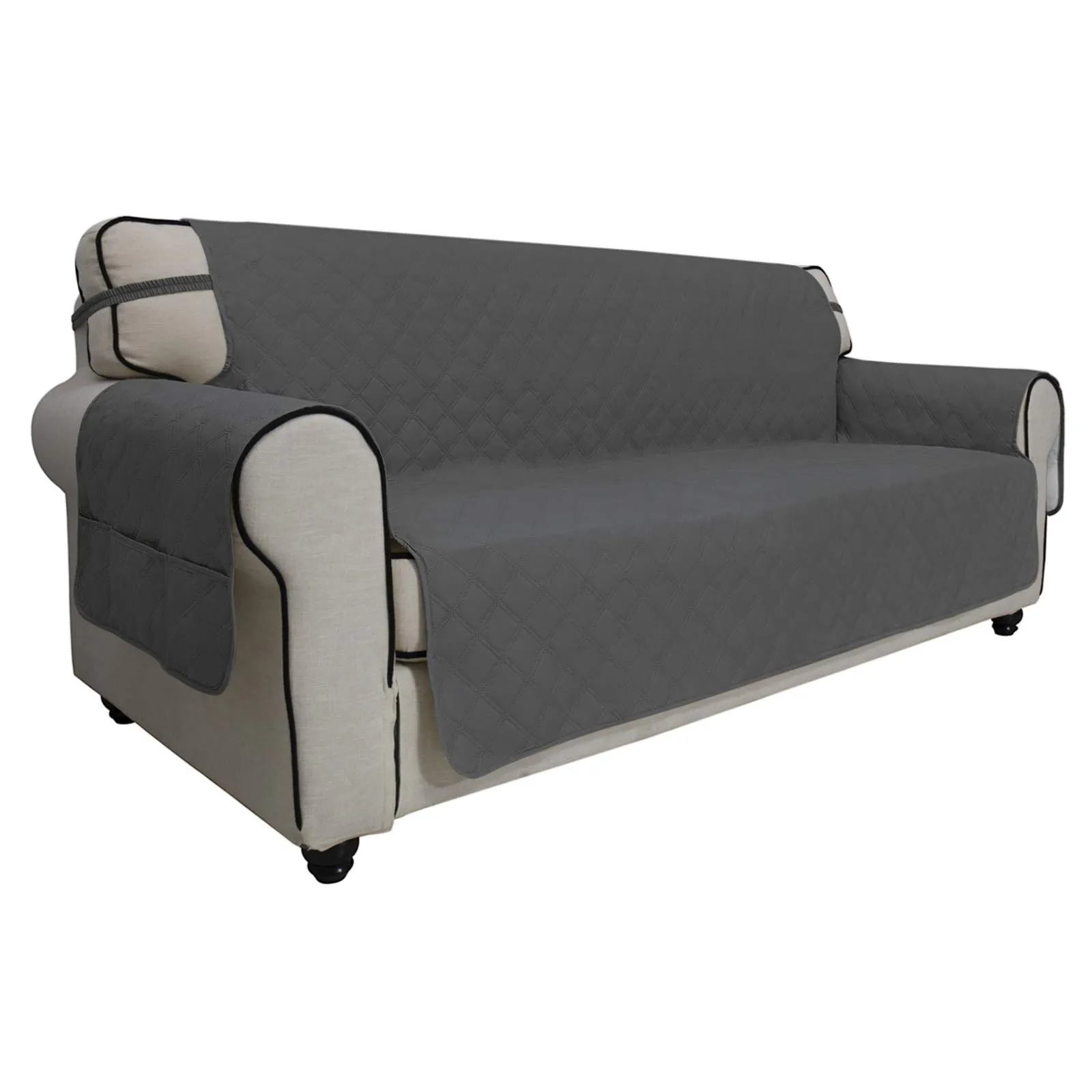 Easy-Going Copridivano Impermeabile Oversize, Antiscivolo e Lavabile, Grigio Scuro - immagine 1