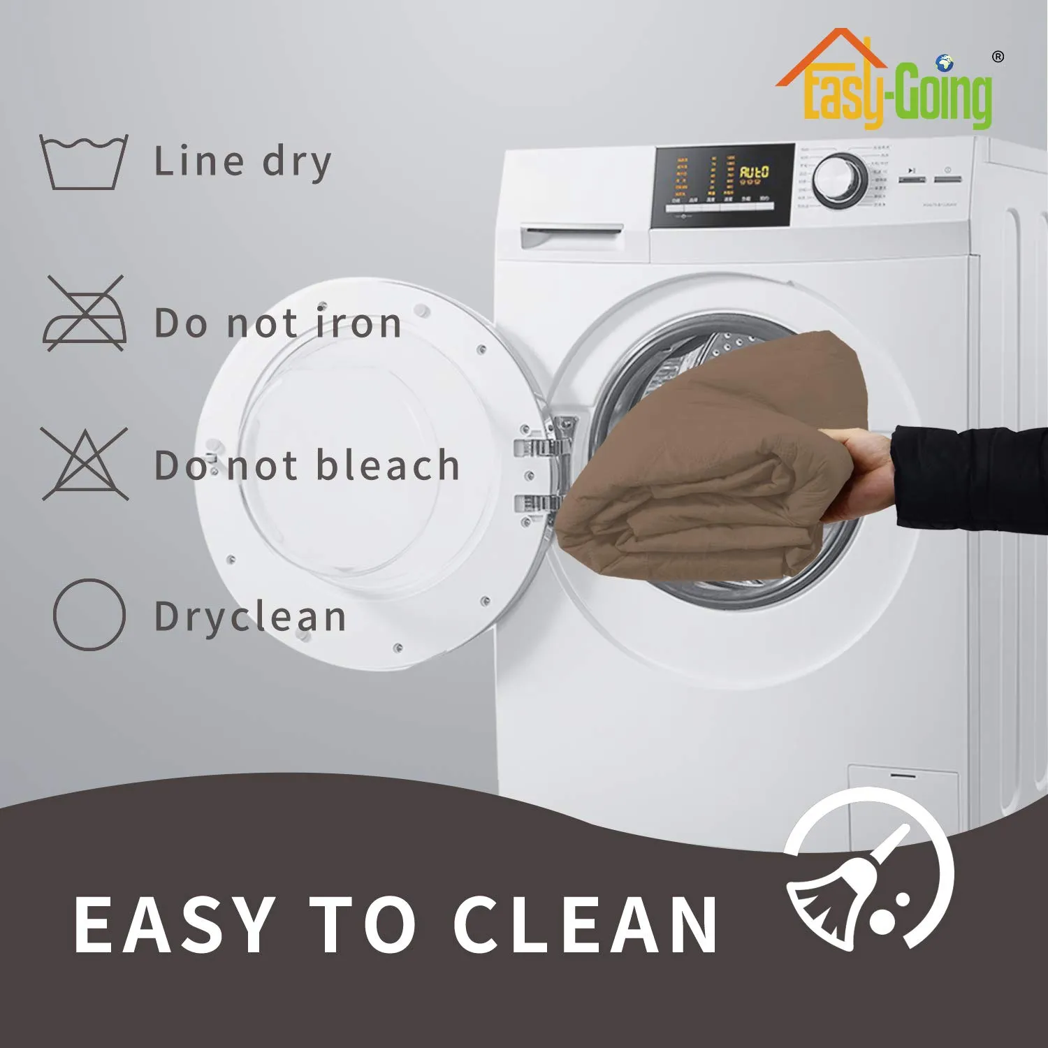 Easy-Going Copridivano per Sedia Impermeabile e Antiscivolo con Tasca, Colore Cammello - immagine 7