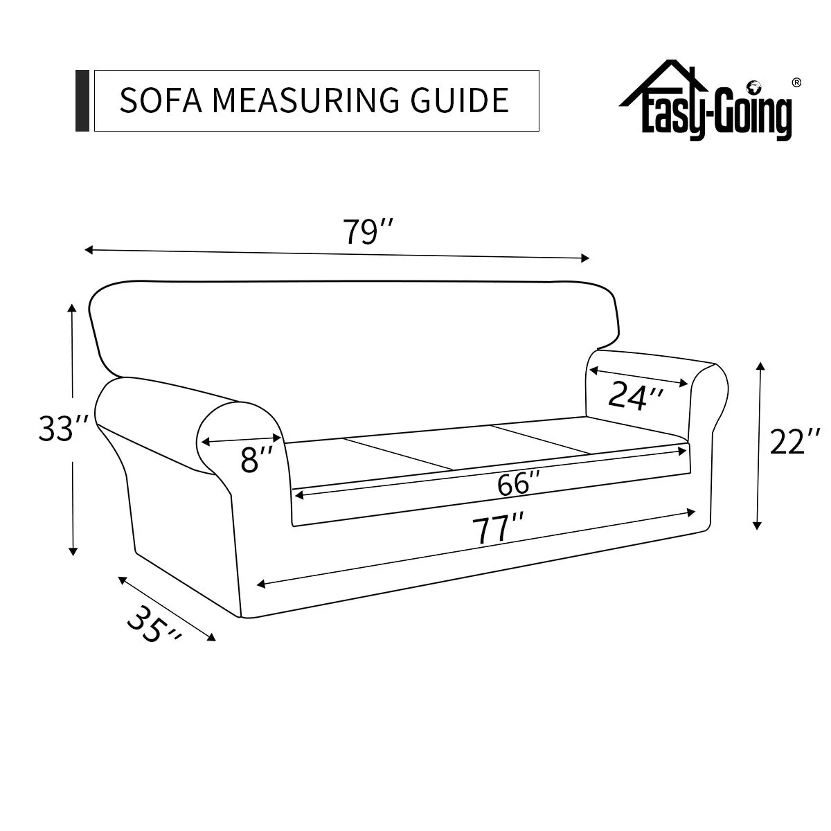 Easy-Going Copridivano Impermeabile per Divano 3 Cuscini, Antiscivolo e Lavabile, Avorio - immagine 6