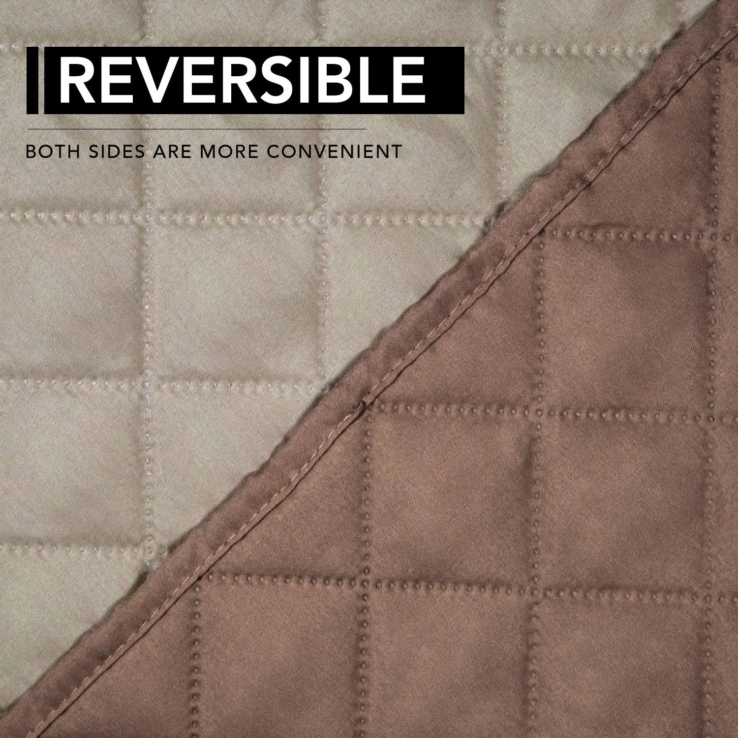 Easy-Going Copridivano Oversize per Poltrona Reclinabile, Impermeabile e Reversibile, Marrone/Beige - immagine 5