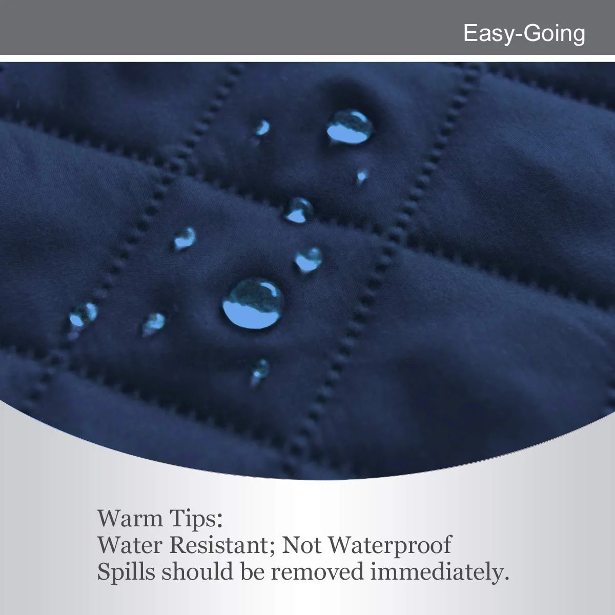 Easy-Going Copridivano Reversibile Oversize per Divano a 3 Cuscini, Impermeabile, Blu Navy/Avorio - immagine 4