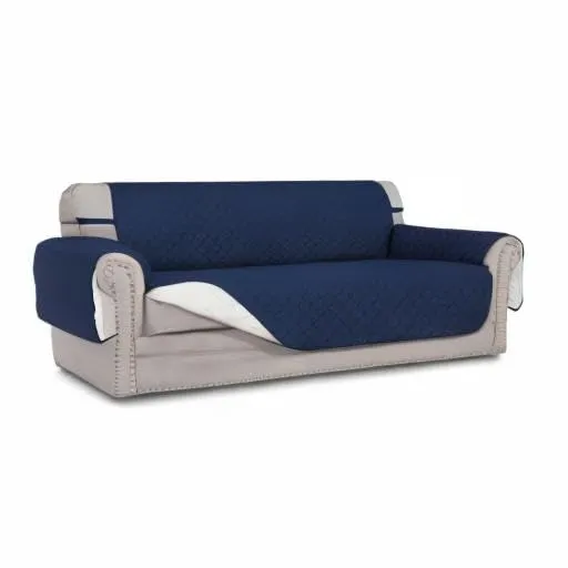Easy-Going Copridivano Reversibile Oversize per Divano a 3 Cuscini, Impermeabile, Blu Navy/Avorio - immagine 10