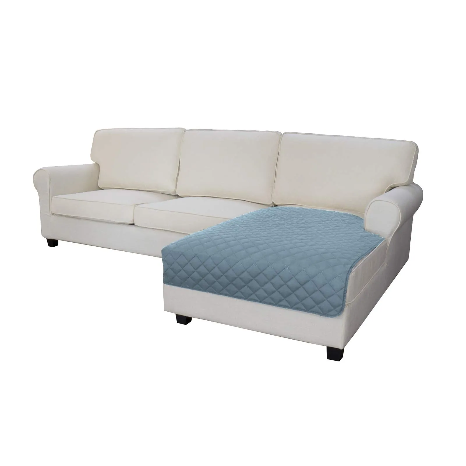 Easy-Going Copridivano a forma di L, 106,7 x 132 cm, Rettangolare, Reversibile, Azzurro/Azzurro - immagine 1